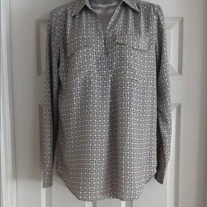 Ann Taylor Geometric Print Blouse XS